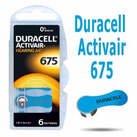 Батерия за слухов апарат DURACELL 675, D675, DA675N6, PR44 1.45V